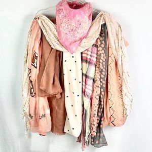 🎀🌹Rose Pink Blends Collection BUNDLE of 8 Scarves🌹🎀